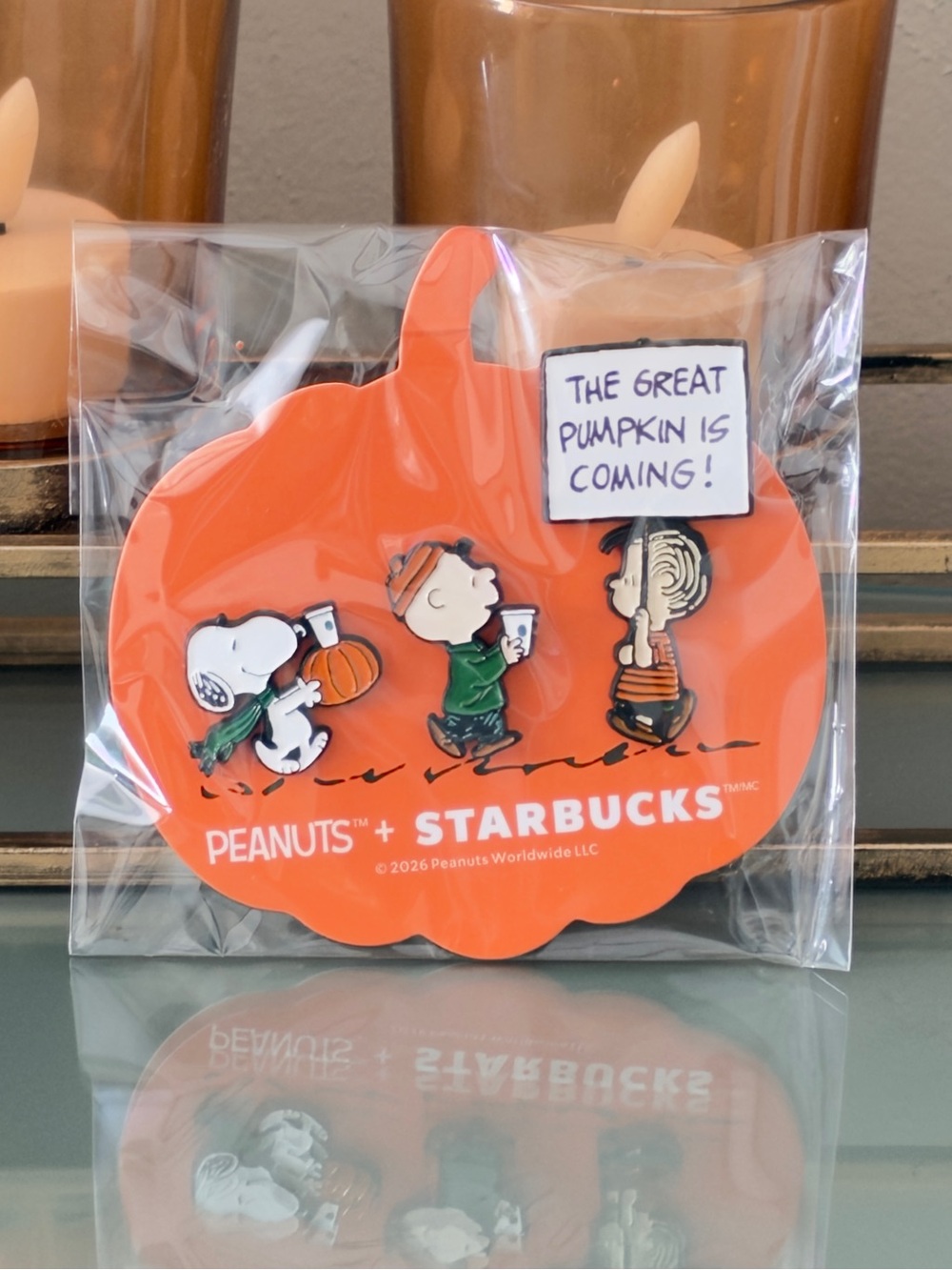 NEW Starbucks x Peanuts Pumpkin Pin